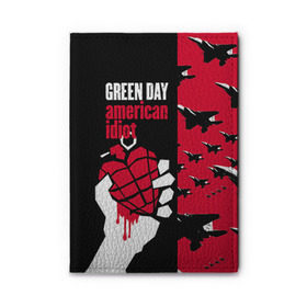 Обложка для автодокументов с принтом Green Day в Белгороде, натуральная кожа |  размер 19,9*13 см; внутри 4 больших “конверта” для документов и один маленький отдел — туда идеально встанут права | Тематика изображения на принте: green day | rock | грин дей | рок