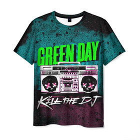 Мужская футболка 3D с принтом Green Day в Белгороде, 100% полиэфир | прямой крой, круглый вырез горловины, длина до линии бедер | Тематика изображения на принте: green day | rock | грин дей | рок