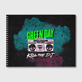 Альбом для рисования с принтом Green Day в Белгороде, 100% бумага
 | матовая бумага, плотность 200 мг. | green day | rock | грин дей | рок