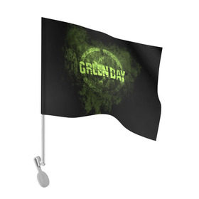 Флаг для автомобиля с принтом Green Day в Белгороде, 100% полиэстер | Размер: 30*21 см | green day | rock | грин дей | рок