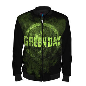 Мужской бомбер 3D с принтом Green Day в Белгороде, 100% полиэстер | застегивается на молнию, по бокам два кармана без застежек, по низу бомбера и на воротнике - эластичная резинка | Тематика изображения на принте: green day | rock | грин дей | рок