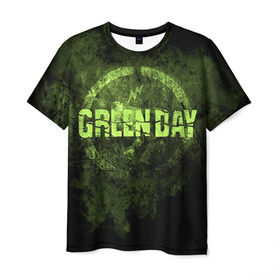 Мужская футболка 3D с принтом Green Day в Белгороде, 100% полиэфир | прямой крой, круглый вырез горловины, длина до линии бедер | green day | rock | грин дей | рок
