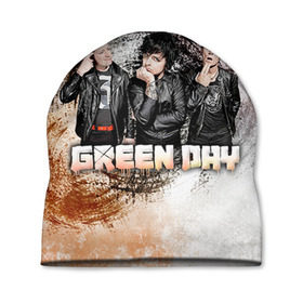Шапка 3D с принтом Green Day в Белгороде, 100% полиэстер | универсальный размер, печать по всей поверхности изделия | green day | rock | грин дей | рок