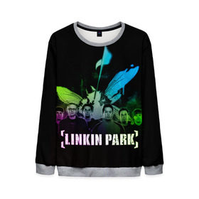 Мужской свитшот 3D с принтом Linkin Park в Белгороде, 100% полиэстер с мягким внутренним слоем | круглый вырез горловины, мягкая резинка на манжетах и поясе, свободная посадка по фигуре | linkin park | rock | линкин парк | рок