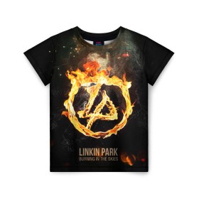 Детская футболка 3D с принтом Linkin Park в Белгороде, 100% гипоаллергенный полиэфир | прямой крой, круглый вырез горловины, длина до линии бедер, чуть спущенное плечо, ткань немного тянется | linkin park | rock | линкин парк | рок