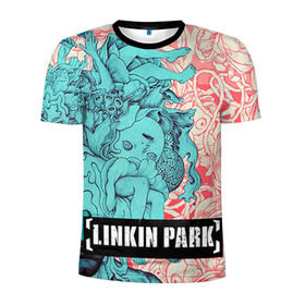 Мужская футболка 3D спортивная с принтом Linkin Park в Белгороде, 100% полиэстер с улучшенными характеристиками | приталенный силуэт, круглая горловина, широкие плечи, сужается к линии бедра | Тематика изображения на принте: linkin park | rock | линкин парк | рок
