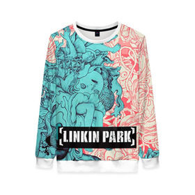 Женский свитшот 3D с принтом Linkin Park в Белгороде, 100% полиэстер с мягким внутренним слоем | круглый вырез горловины, мягкая резинка на манжетах и поясе, свободная посадка по фигуре | linkin park | rock | линкин парк | рок