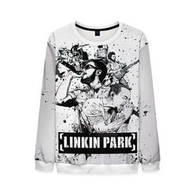Мужской свитшот 3D с принтом Linkin Park в Белгороде, 100% полиэстер с мягким внутренним слоем | круглый вырез горловины, мягкая резинка на манжетах и поясе, свободная посадка по фигуре | linkin park | rock | линкин парк | рок