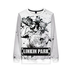 Женский свитшот 3D с принтом Linkin Park в Белгороде, 100% полиэстер с мягким внутренним слоем | круглый вырез горловины, мягкая резинка на манжетах и поясе, свободная посадка по фигуре | linkin park | rock | линкин парк | рок