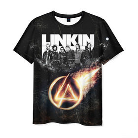 Мужская футболка 3D с принтом Linkin Park в Белгороде, 100% полиэфир | прямой крой, круглый вырез горловины, длина до линии бедер | Тематика изображения на принте: linkin park | rock | линкин парк | рок