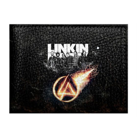 Обложка для студенческого билета с принтом Linkin Park в Белгороде, натуральная кожа | Размер: 11*8 см; Печать на всей внешней стороне | linkin park | rock | линкин парк | рок