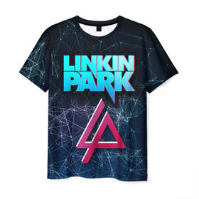Мужская футболка 3D с принтом Linkin Park в Белгороде, 100% полиэфир | прямой крой, круглый вырез горловины, длина до линии бедер | linkin park | rock | линкин парк | рок