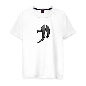 Мужская футболка хлопок с принтом Иероглиф Сила в Белгороде, 100% хлопок | прямой крой, круглый вырез горловины, длина до линии бедер, слегка спущенное плечо. | japan | power | восток | сила | тату | япония | японский иероглиф 