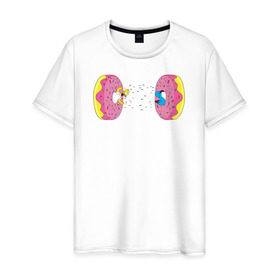 Мужская футболка хлопок с принтом Donut Portal в Белгороде, 100% хлопок | прямой крой, круглый вырез горловины, длина до линии бедер, слегка спущенное плечо. | 