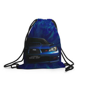 Рюкзак-мешок 3D с принтом Subaru в Белгороде, 100% полиэстер | плотность ткани — 200 г/м2, размер — 35 х 45 см; лямки — толстые шнурки, застежка на шнуровке, без карманов и подкладки | impreza | jdm | sti | subaru | wrx