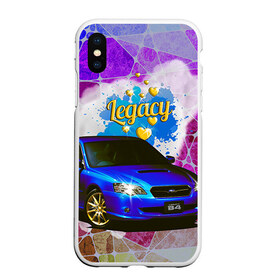 Чехол для iPhone XS Max матовый с принтом Subaru Legacy в Белгороде, Силикон | Область печати: задняя сторона чехла, без боковых панелей | b4 | jdm | legacy | subaru