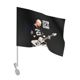 Флаг для автомобиля с принтом System of a Down в Белгороде, 100% полиэстер | Размер: 30*21 см | hard rock | metal | rock | serj | system of a down | tankian | метал | рок | систем | танкян | хардрок
