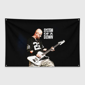 Флаг-баннер с принтом System of a Down в Белгороде, 100% полиэстер | размер 67 х 109 см, плотность ткани — 95 г/м2; по краям флага есть четыре люверса для крепления | hard rock | metal | rock | serj | system of a down | tankian | метал | рок | систем | танкян | хардрок