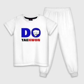 Детская пижама хлопок с принтом Do taekwon-do в Белгороде, 100% хлопок |  брюки и футболка прямого кроя, без карманов, на брюках мягкая резинка на поясе и по низу штанин
 | тхэквондо