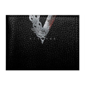 Обложка для студенческого билета с принтом Эмблема Викингов в Белгороде, натуральная кожа | Размер: 11*8 см; Печать на всей внешней стороне | vikings | вальхалла | викинги | лого | рагнар лодброк | сериалы | эмблема