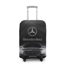 Чехол для чемодана 3D с принтом Mercedes в Белгороде, 86% полиэфир, 14% спандекс | двустороннее нанесение принта, прорези для ручек и колес | amg | benz | mercedes | бенс | бенц | мерседес