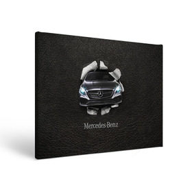 Холст прямоугольный с принтом Mercedes в Белгороде, 100% ПВХ |  | amg | benz | mercedes | бенс | бенц | кожа | мерседес