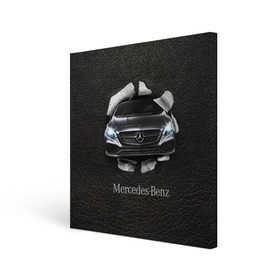 Холст квадратный с принтом Mercedes в Белгороде, 100% ПВХ |  | amg | benz | mercedes | бенс | бенц | кожа | мерседес