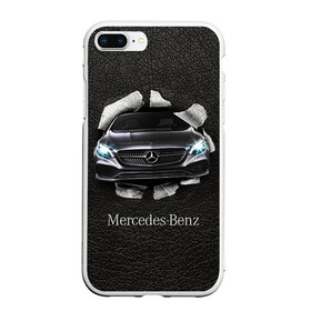 Чехол для iPhone 7Plus/8 Plus матовый с принтом Mercedes в Белгороде, Силикон | Область печати: задняя сторона чехла, без боковых панелей | amg | benz | mercedes | бенс | бенц | кожа | мерседес
