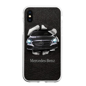 Чехол для iPhone XS Max матовый с принтом Mercedes в Белгороде, Силикон | Область печати: задняя сторона чехла, без боковых панелей | amg | benz | mercedes | бенс | бенц | кожа | мерседес