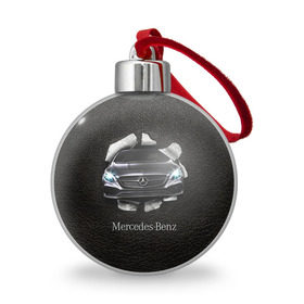 Ёлочный шар с принтом Mercedes в Белгороде, Пластик | Диаметр: 77 мм | amg | benz | mercedes | бенс | бенц | кожа | мерседес