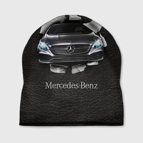 Шапка 3D с принтом Mercedes в Белгороде, 100% полиэстер | универсальный размер, печать по всей поверхности изделия | amg | benz | mercedes | бенс | бенц | кожа | мерседес