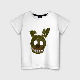 Детская футболка хлопок с принтом FNaF Springtrap в Белгороде, 100% хлопок | круглый вырез горловины, полуприлегающий силуэт, длина до линии бедер | Тематика изображения на принте: fnaf | фнаф