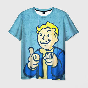 Мужская футболка 3D с принтом Fallout в Белгороде, 100% полиэфир | прямой крой, круглый вырез горловины, длина до линии бедер | boy | fallout | vault | бункер | постапокалиптические | фалаут | фаллаут | фолаут | фоллаут