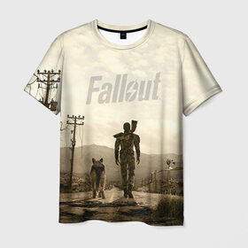 Мужская футболка 3D с принтом Fallout в Белгороде, 100% полиэфир | прямой крой, круглый вырез горловины, длина до линии бедер | fallout | бункер | постапокалиптические | фалаут | фаллаут | фолаут | фоллаут