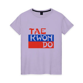 Женская футболка хлопок с принтом Taekwondo Россия в Белгороде, 100% хлопок | прямой крой, круглый вырез горловины, длина до линии бедер, слегка спущенное плечо | тхэквондо