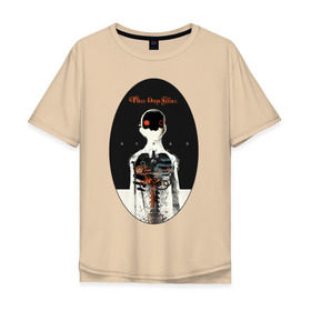 Мужская футболка хлопок Oversize с принтом Three Days Grace Human в Белгороде, 100% хлопок | свободный крой, круглый ворот, “спинка” длиннее передней части | three days grace