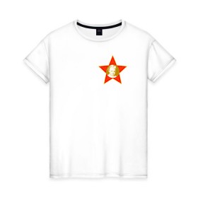 Женская футболка хлопок с принтом Ностальгия: Октябрёнок в Белгороде, 100% хлопок | прямой крой, круглый вырез горловины, длина до линии бедер, слегка спущенное плечо | ностальгия: октябрёнококтябрёнок | ссср