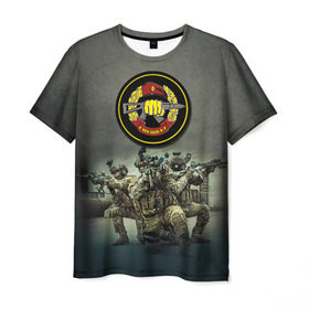 Мужская футболка 3D с принтом Спецназ в Белгороде, 100% полиэфир | прямой крой, круглый вырез горловины, длина до линии бедер | альфа | армия | войска | гру | силовые структуры
