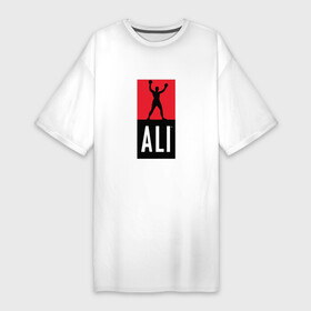 Платье-футболка хлопок с принтом Ali by boxcluber в Белгороде,  |  | muhammad ali | мухаммед али