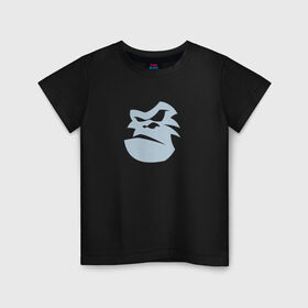 Детская футболка хлопок с принтом Горилла в Белгороде, 100% хлопок | круглый вырез горловины, полуприлегающий силуэт, длина до линии бедер | Тематика изображения на принте: новый год | обезьяна | символ года | символ года   обезьяна.горилла