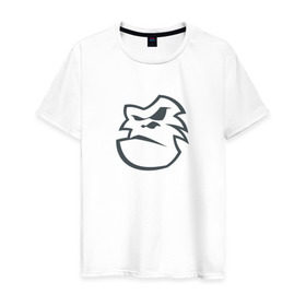 Мужская футболка хлопок с принтом Горилла в Белгороде, 100% хлопок | прямой крой, круглый вырез горловины, длина до линии бедер, слегка спущенное плечо. | горилла | обезьяна | обезьяна   символ 2016 года.новый год | символ года