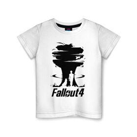 Детская футболка хлопок с принтом Fallout 4: взрыв в Белгороде, 100% хлопок | круглый вырез горловины, полуприлегающий силуэт, длина до линии бедер | fallout | fallout 4: взрыввзрыв | апокалипсис | игры | подарок | ядерный
