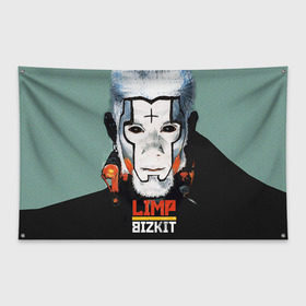 Флаг-баннер с принтом Limp Bizkit в Белгороде, 100% полиэстер | размер 67 х 109 см, плотность ткани — 95 г/м2; по краям флага есть четыре люверса для крепления | bizkit | limp | limp bizkit | бизкит | лимп | лимп бизкит | лимпбизкит | рок