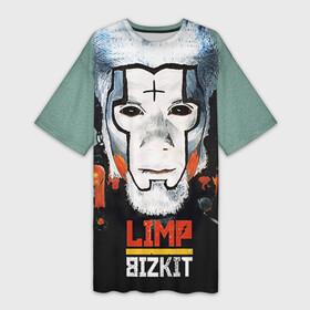 Платье-футболка 3D с принтом Limp Bizkit в Белгороде,  |  | bizkit | limp | limp bizkit | бизкит | лимп | лимп бизкит | лимпбизкит | рок