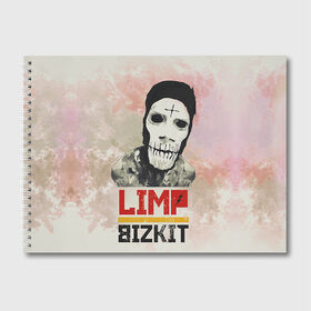 Альбом для рисования с принтом Limp Bizkit в Белгороде, 100% бумага
 | матовая бумага, плотность 200 мг. | Тематика изображения на принте: bizkit | limp | limp bizkit | бизкит | лимп | лимп бизкит | лимпбизкит | рок