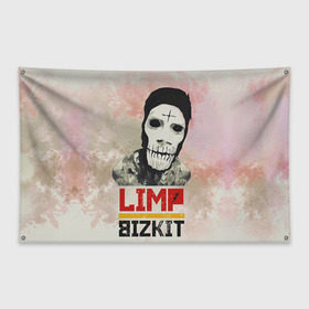 Флаг-баннер с принтом Limp Bizkit в Белгороде, 100% полиэстер | размер 67 х 109 см, плотность ткани — 95 г/м2; по краям флага есть четыре люверса для крепления | bizkit | limp | limp bizkit | бизкит | лимп | лимп бизкит | лимпбизкит | рок