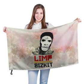 Флаг 3D с принтом Limp Bizkit в Белгороде, 100% полиэстер | плотность ткани — 95 г/м2, размер — 67 х 109 см. Принт наносится с одной стороны | bizkit | limp | limp bizkit | бизкит | лимп | лимп бизкит | лимпбизкит | рок