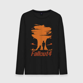 Мужской лонгслив хлопок с принтом Fallout 4 в Белгороде, 100% хлопок |  | 4 | fallout | взрыв | игра | изображение постера из игры fallout 4.серия игр fallout.     четыре | собака.