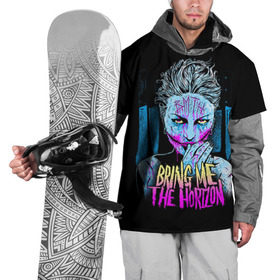 Накидка на куртку 3D с принтом Bring Me The Horizon в Белгороде, 100% полиэстер |  | bmth | bring me the horizon | hardcore | rock | музыка | рок