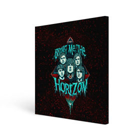 Холст квадратный с принтом Bring Me The Horizon в Белгороде, 100% ПВХ |  | bmth | bring me the horizon | hardcore | rock | музыка | рок